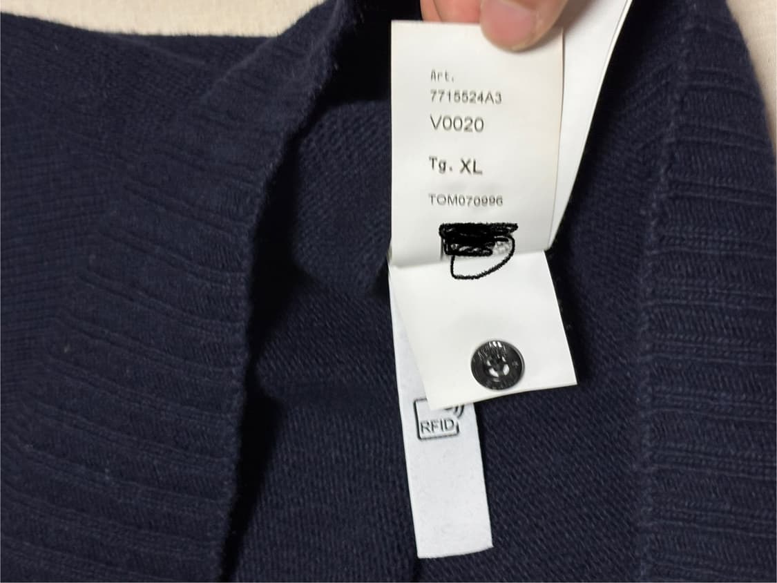 [23ss] 스톤아일랜드 울 니트 네이비 [XL] 상품이미지6