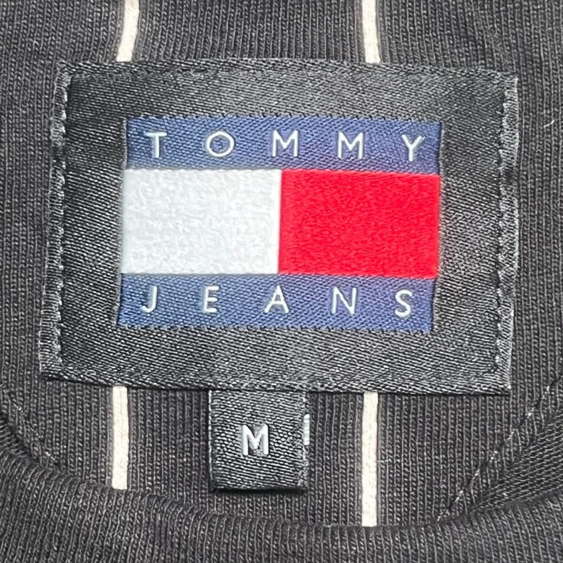 TOMMY HILFIGER 스트라이프 반팔 티 블랙 M 상품이미지6