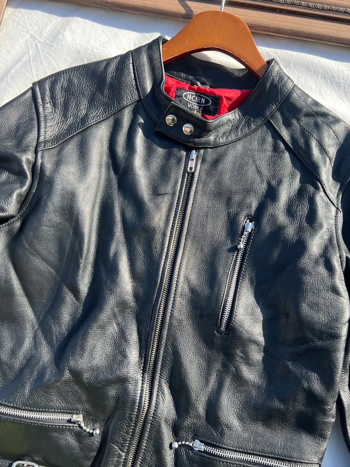 블랙 레더 라이더 자켓 (싱글 라이더) 상품이미지4