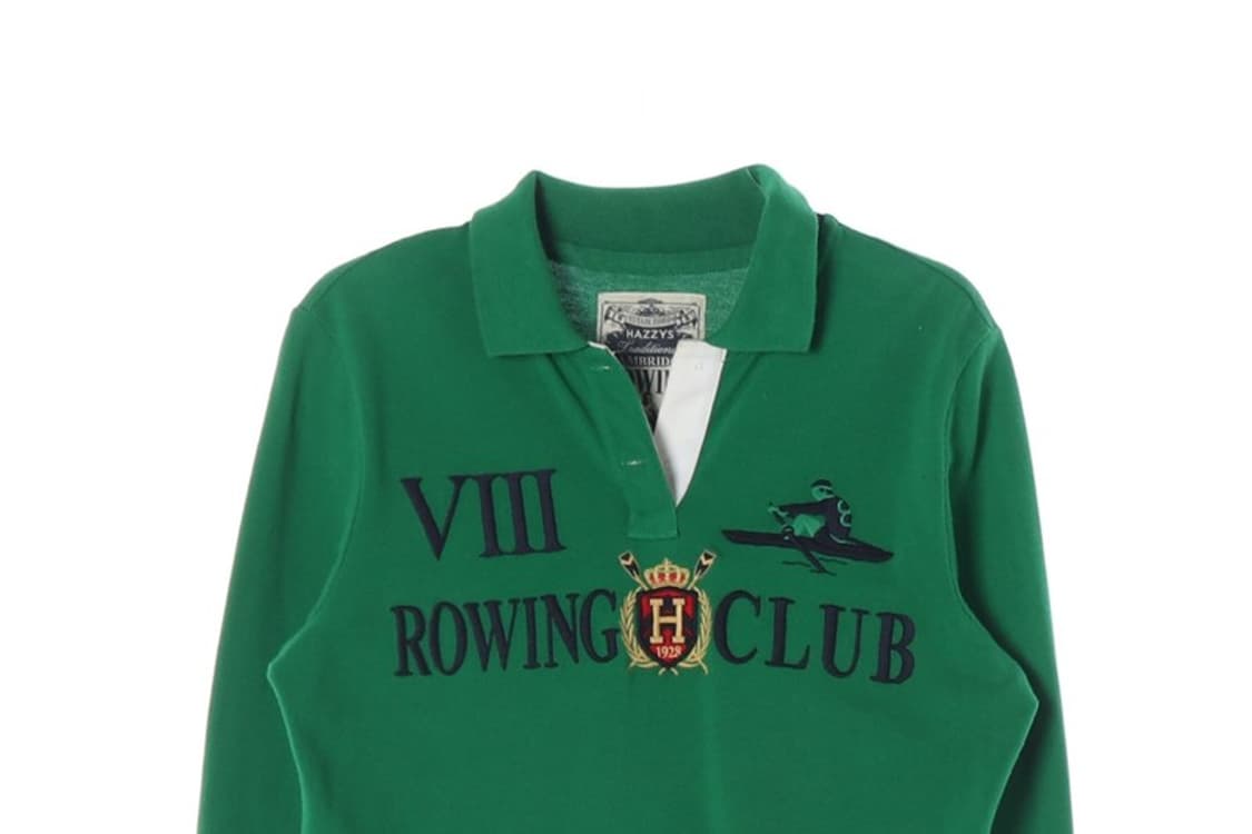 HAZZYS 로잉클럽 자수 긴팔 카라티 S 상품이미지3