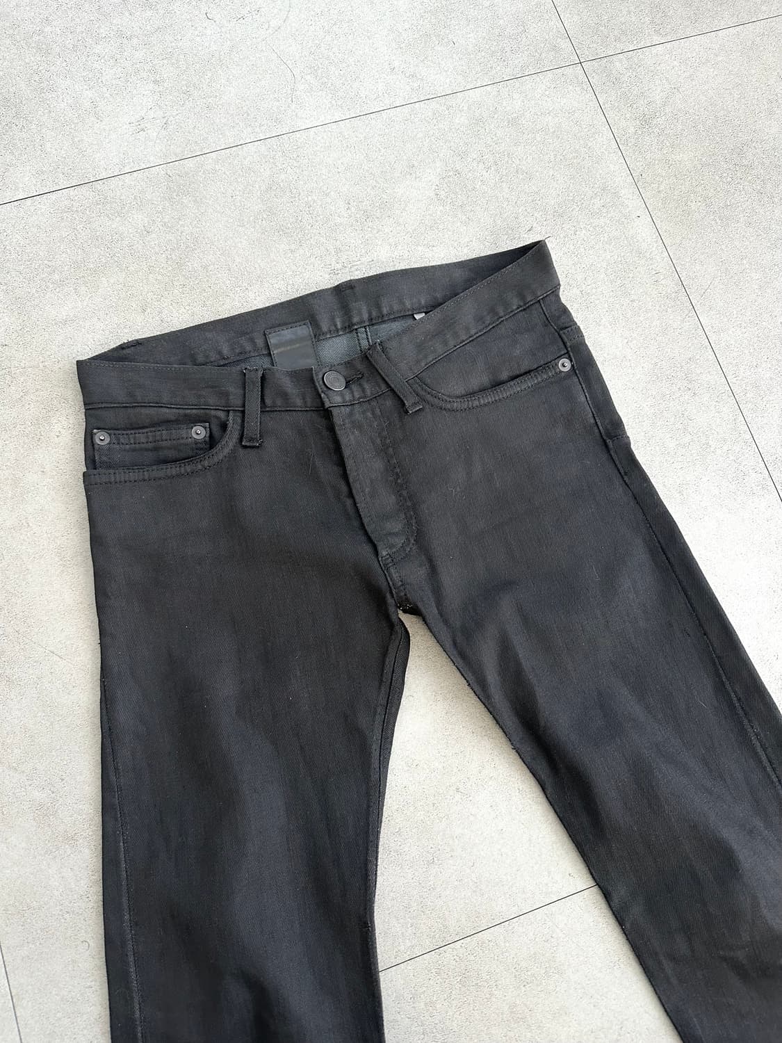 디올 옴므 07fw 블랙 왁스코팅진 상품이미지2