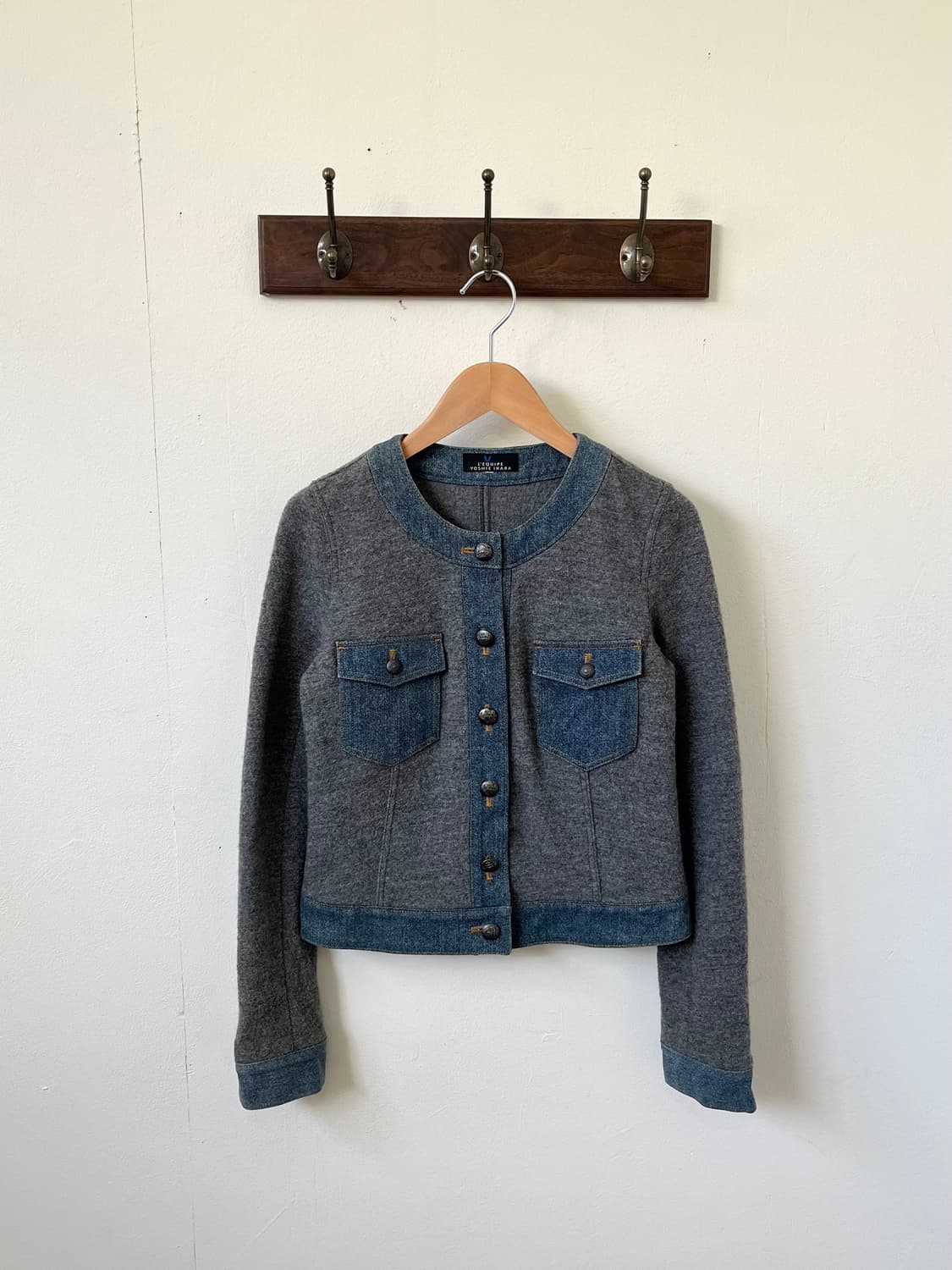 Lequipe Yoshie Inaba 울 데님 트위드 자켓  상품이미지1