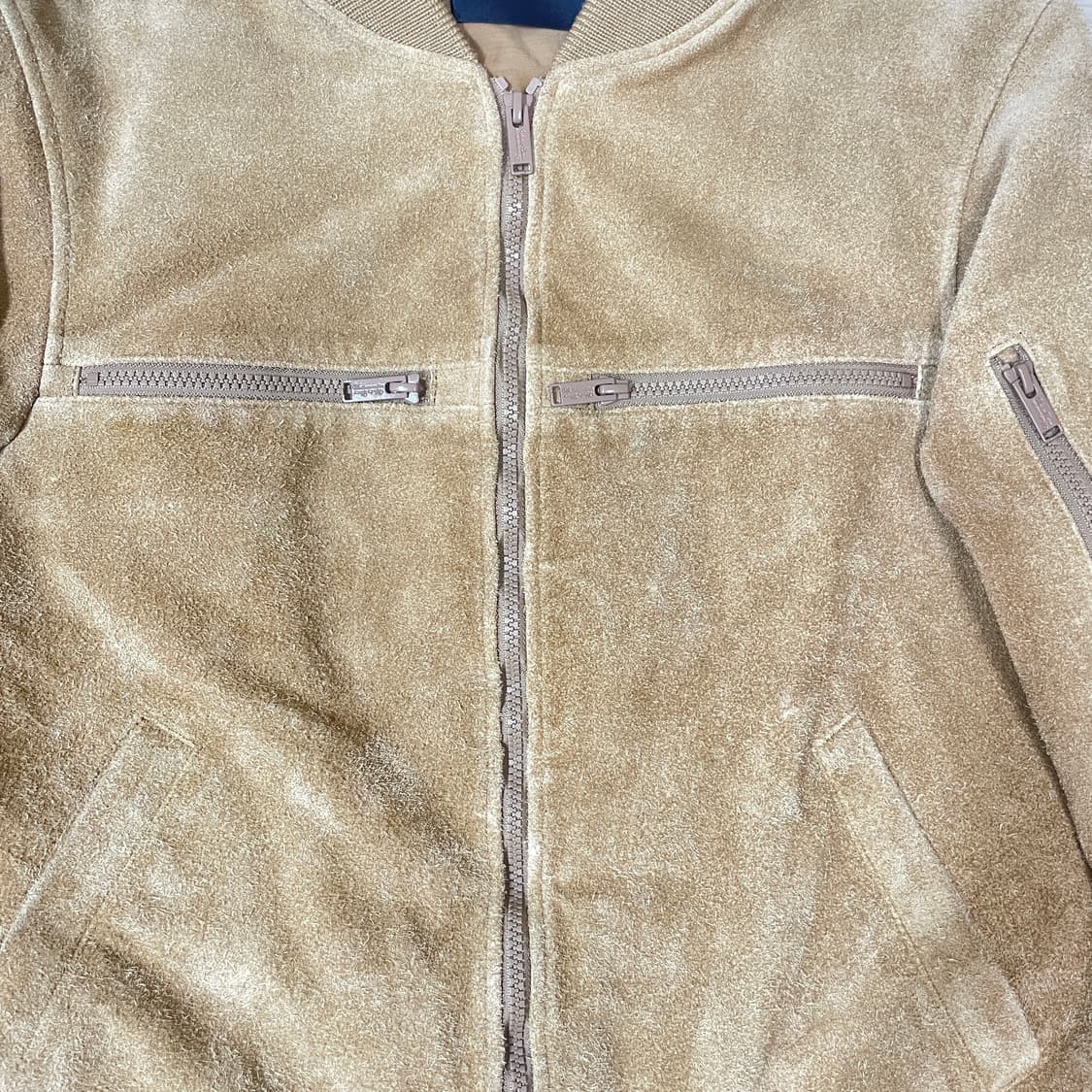 키드밀리 착용 Undercover 언더커버 스웨이드 블루종 자켓 상품이미지4