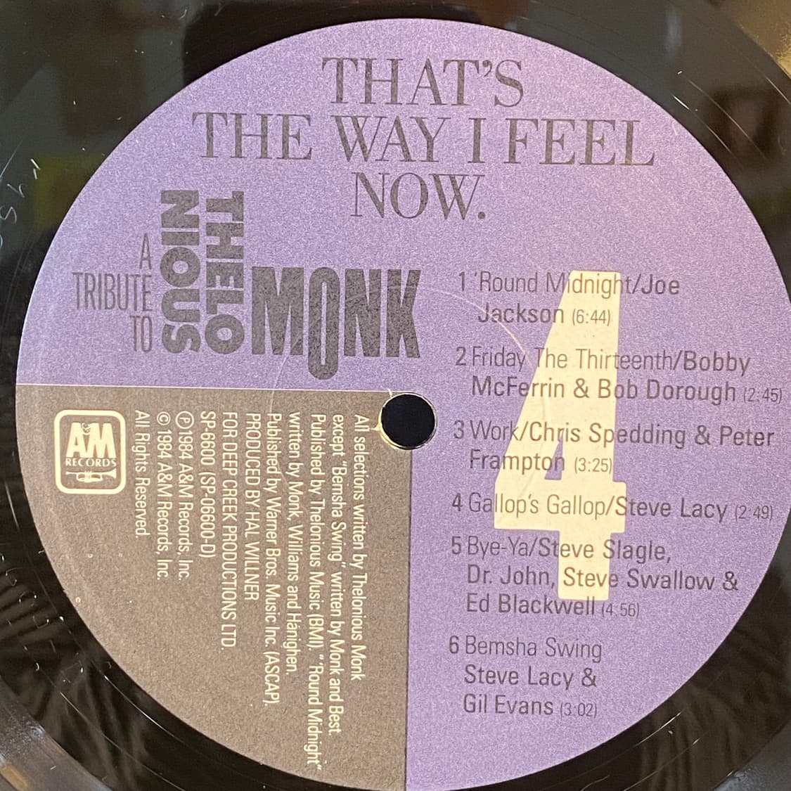 (수입중고LP-재즈) A Tribute To Thelonious Monk 상품이미지8