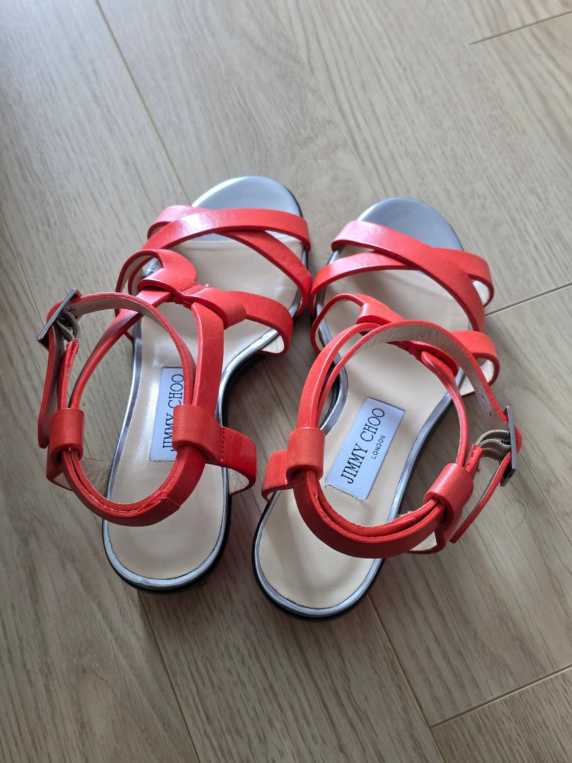 Jimmy choo 지미추 레더 스트랩 샌들 35.5 상품이미지5