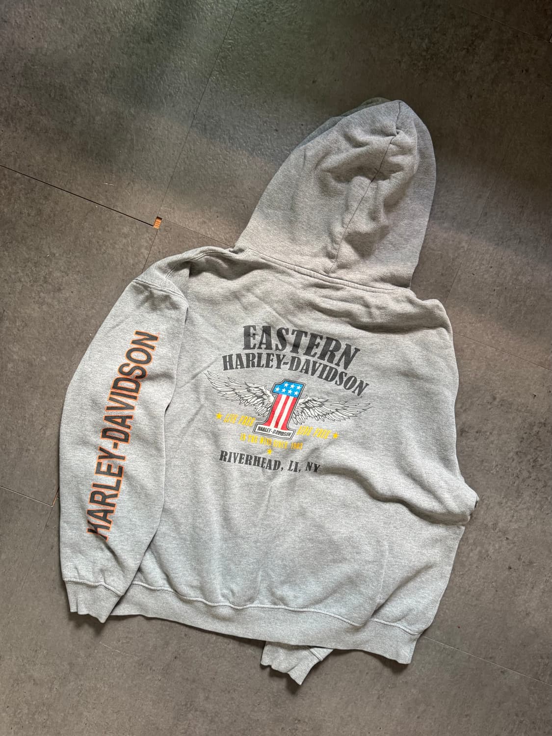 할리데이비슨 그레이 후드티 XL 상품이미지3