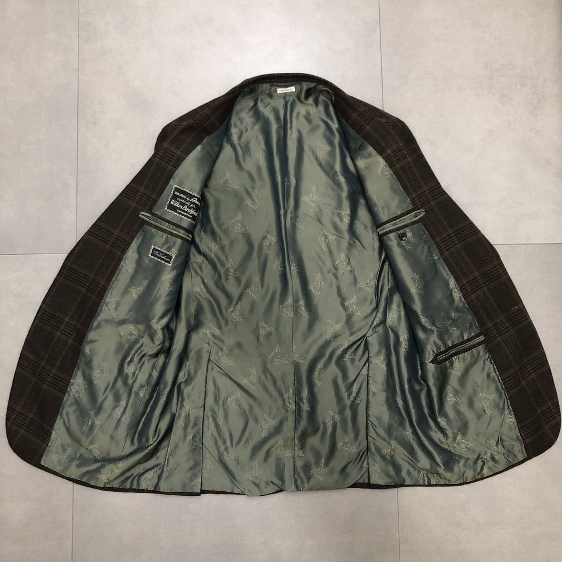 브리오니 캐시미어100 이태리 체크 자켓 40 상품이미지2