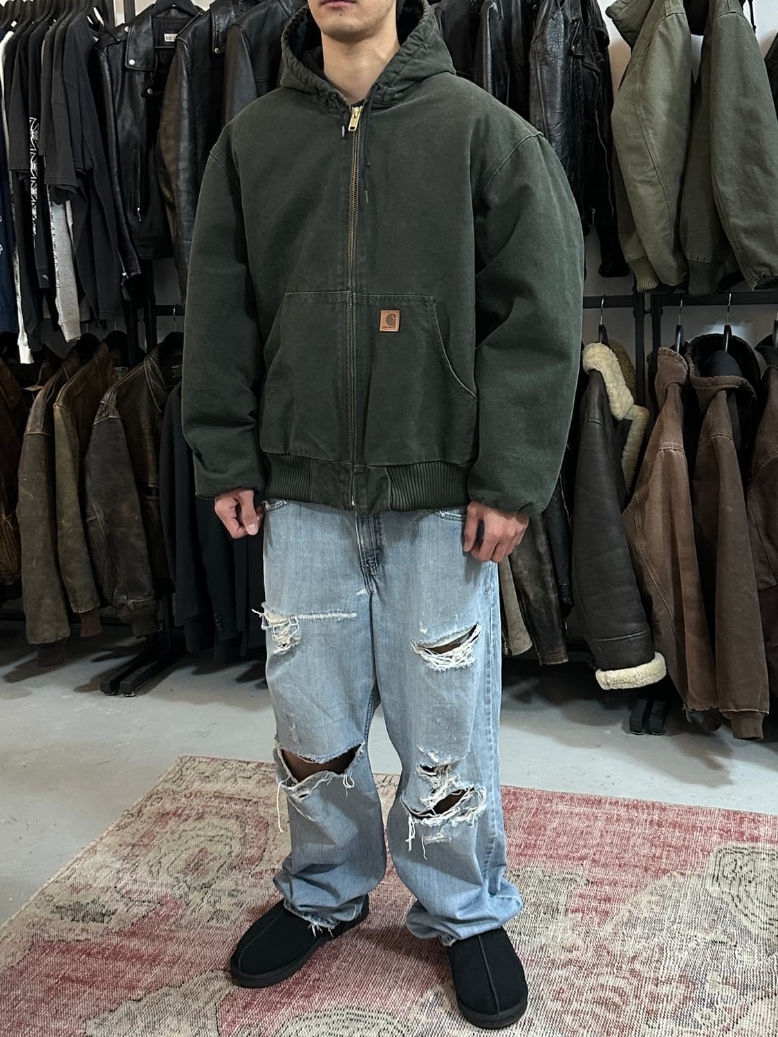 OG 칼하트 J130 액티브 자켓 칼하트 MOS 모스그린 상품이미지2