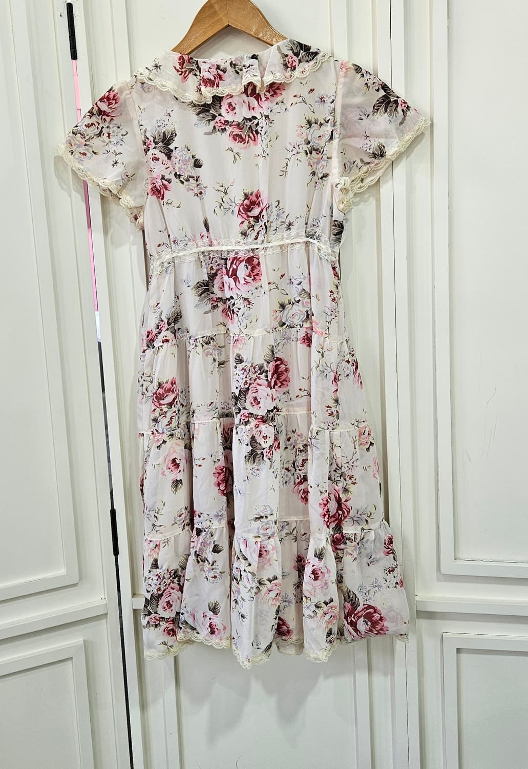 로즈 플라워 쉬폰 원피스 상품이미지5