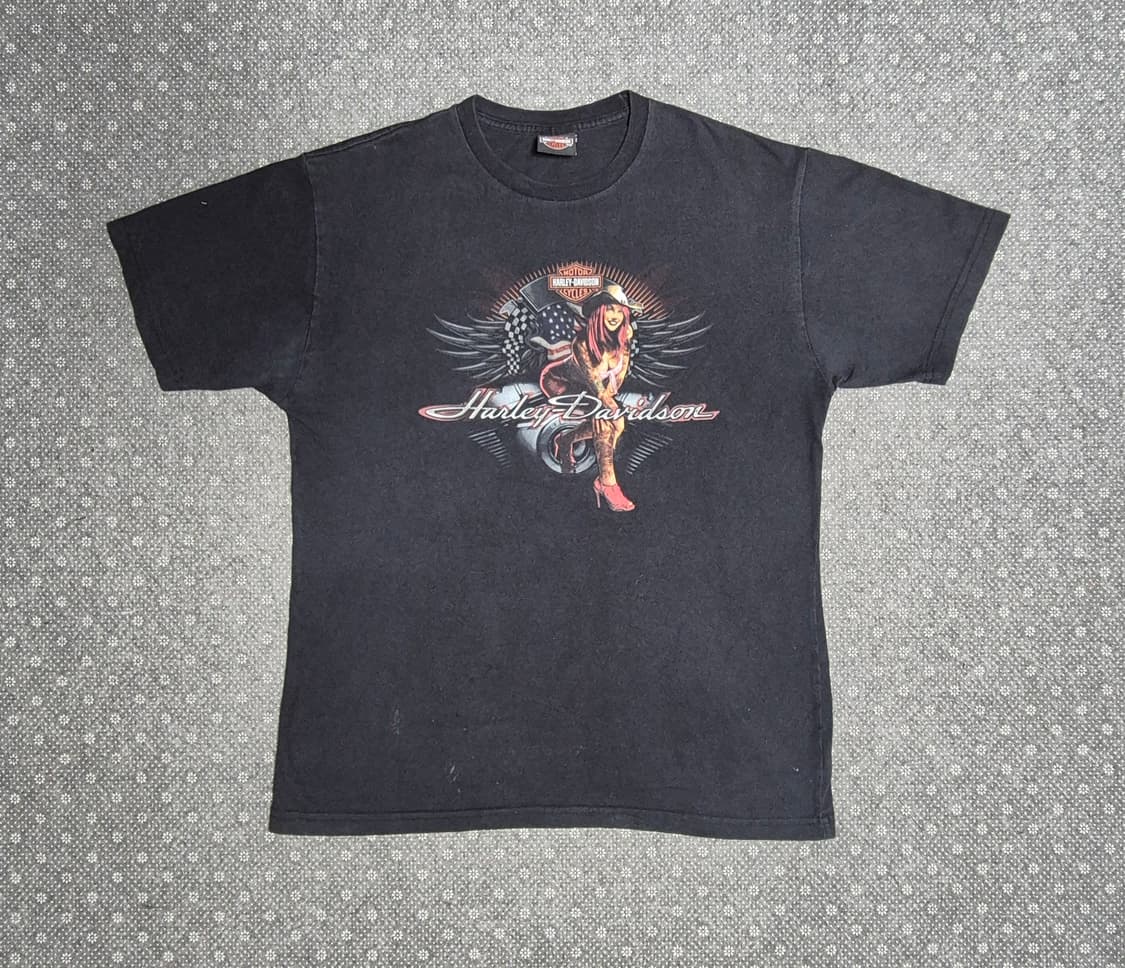 [L] 할리데이비슨 핀업걸 티셔츠-359 상품이미지1