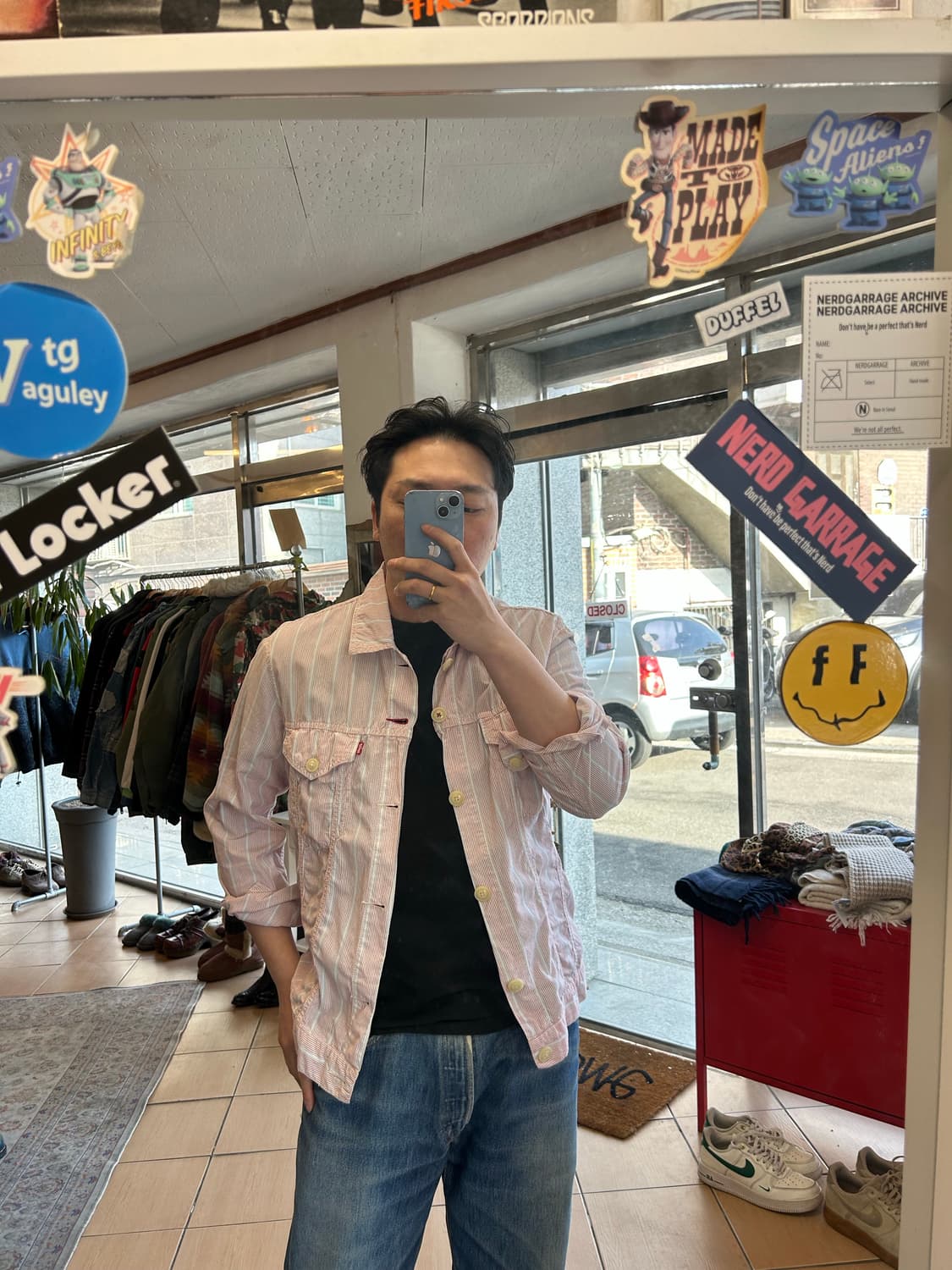 00‘s 리바이스 레드룹 스트라이프 셔츠자켓 상품이미지7