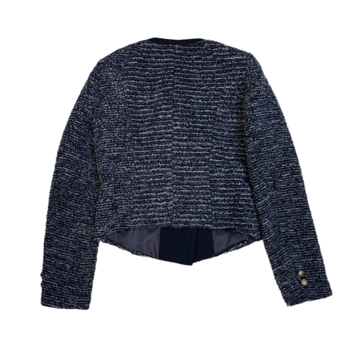 네이비 사선 금장버튼 트위드 자켓 상품이미지5