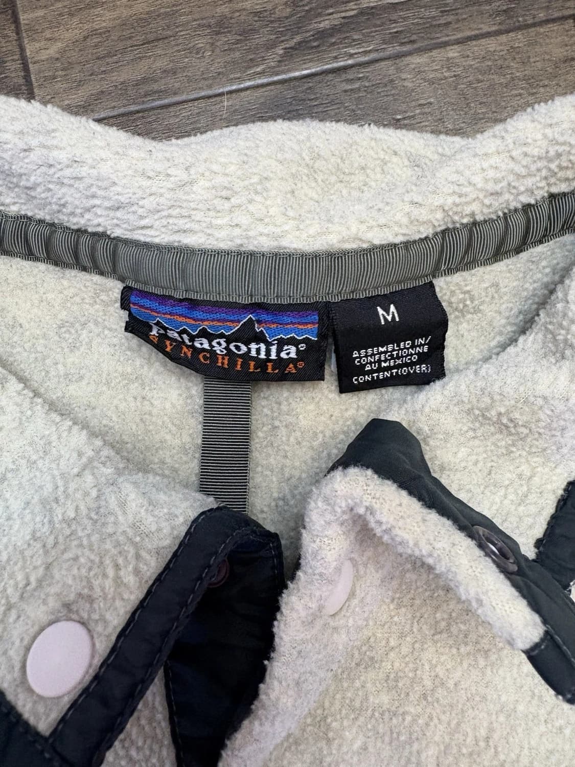 90s 멕시코 파타고니아 신칠라 스냅-T 오트밀헤더 상품이미지3