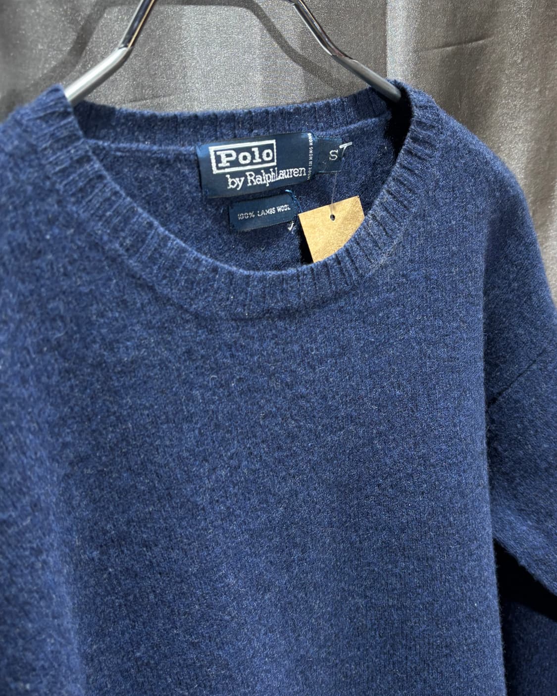 S 폴로랄프로렌 램스울 네이비 라운드 니트 상품이미지4