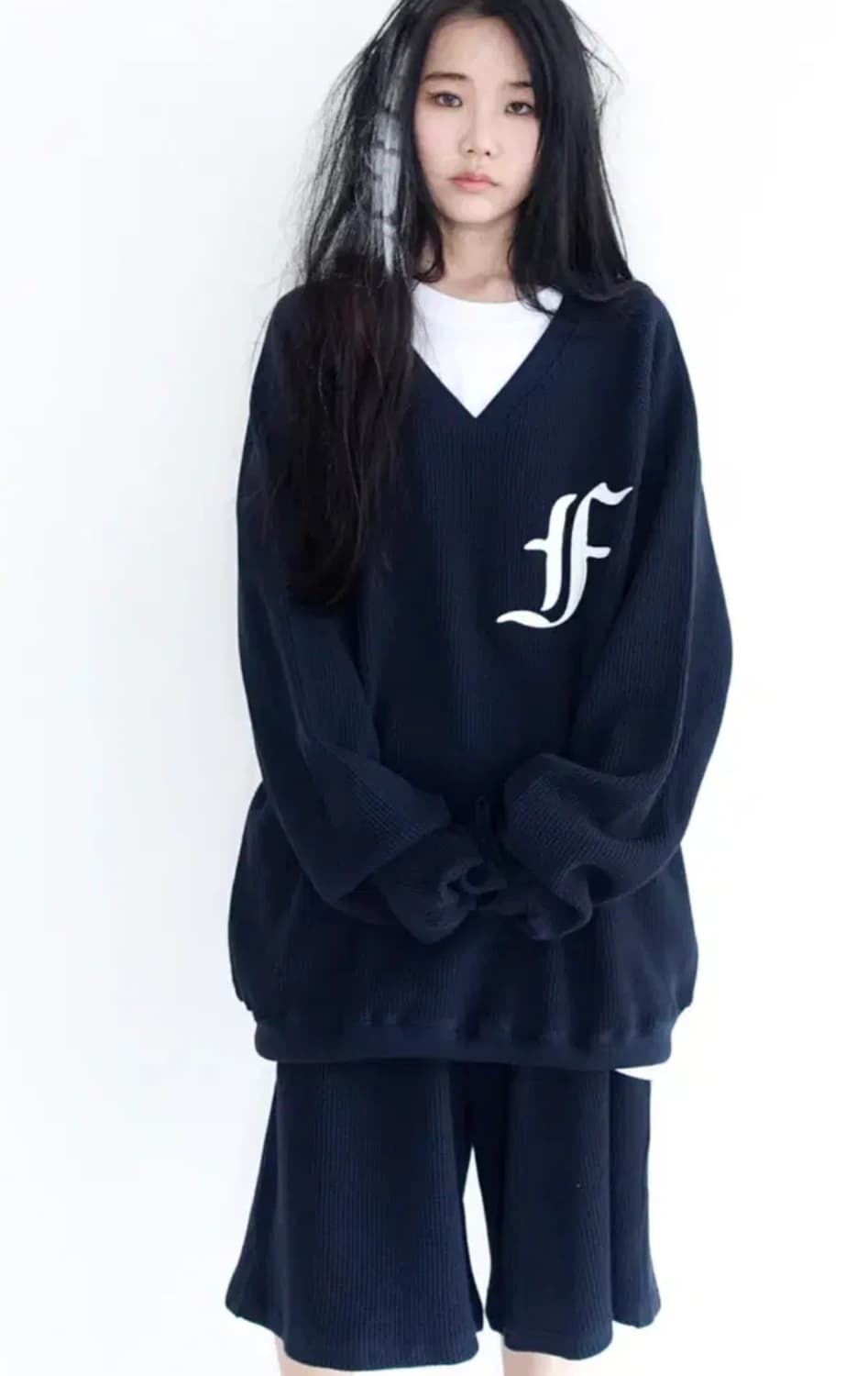 샵페어리 와플 박시 맨투맨 상품이미지2