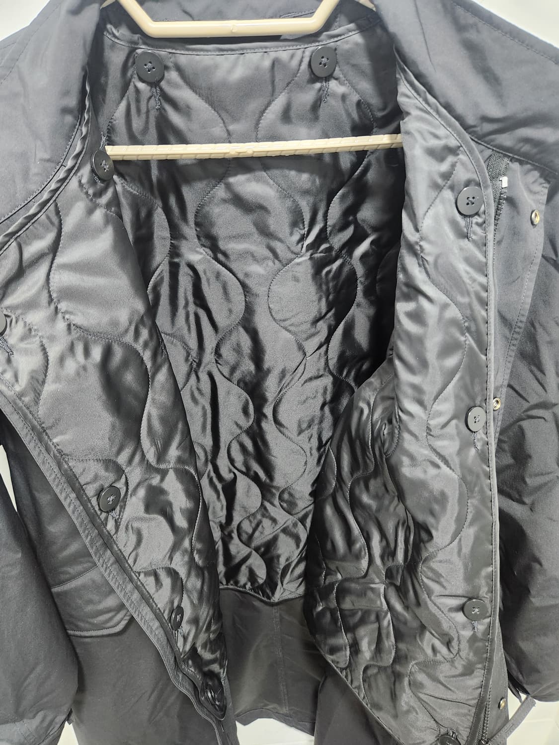 유니클로 윈드프루프 2way 코트 블랙 S 상품이미지3