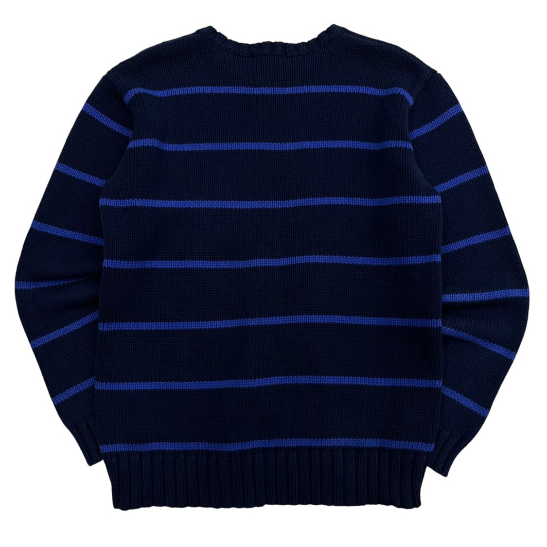 폴로 랄프로렌 옐로우포니 블루 단가라 네이비 니트 XL 상품이미지3