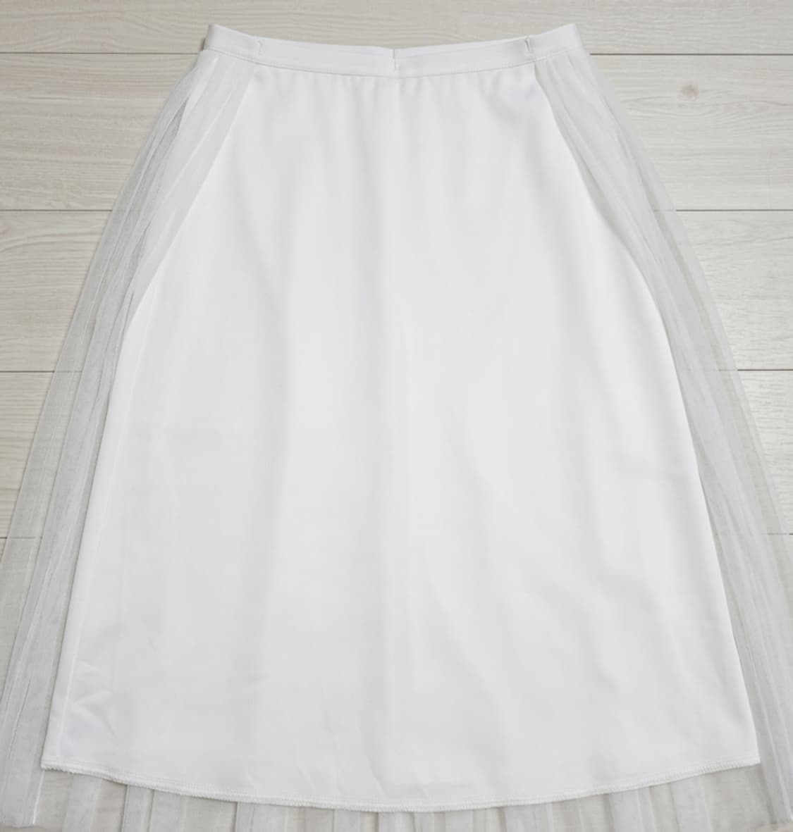 MILL & I 아이보리 플리츠 튤 롱 스커트 상품이미지7