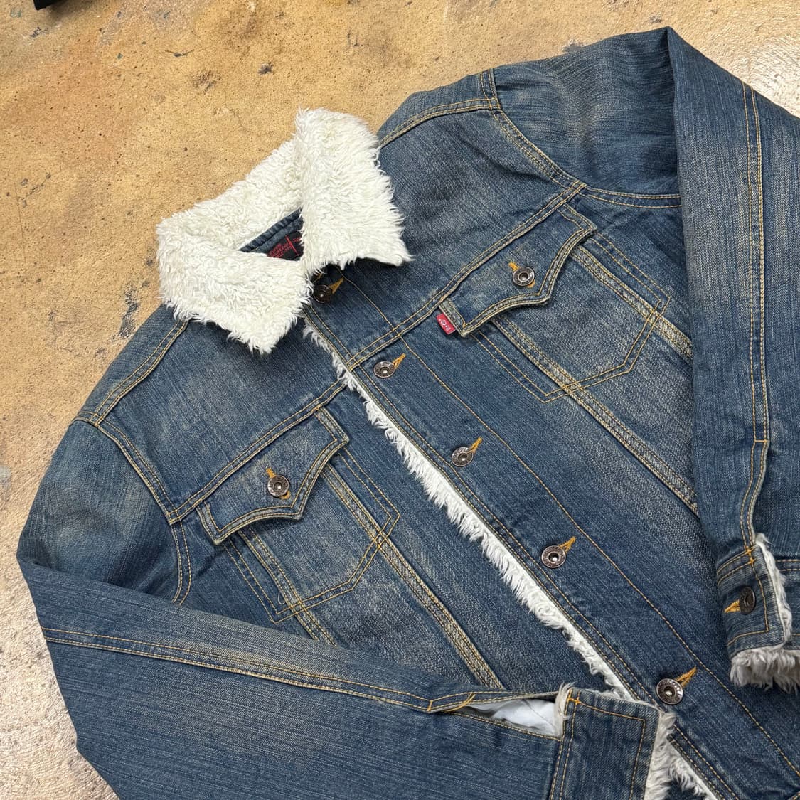 [정품] 리바이스 뽀글이 데님 자켓 청자켓 b14 상품이미지1