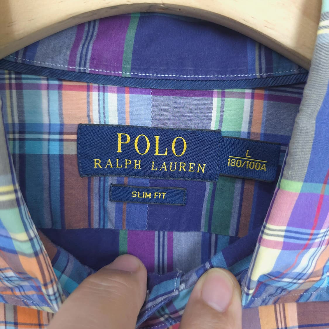폴로 랄프로렌 Polo Ralph Lauren 슬림핏 체크 셔츠 L 상품이미지5