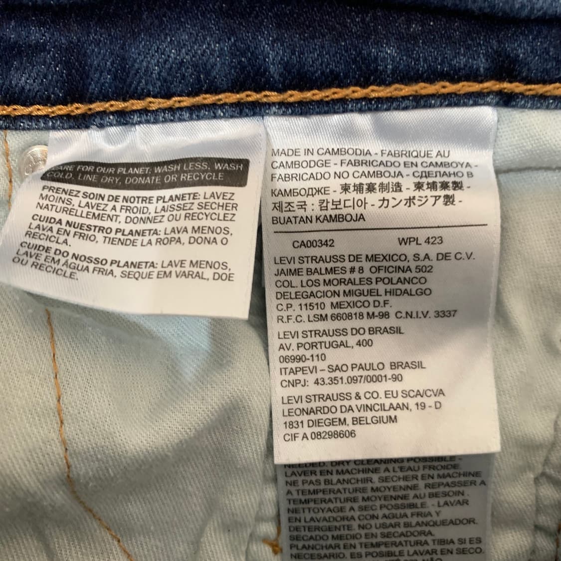 32인치 리바이스 513 스판 밴딩 워싱 데님 청바지 상품이미지5