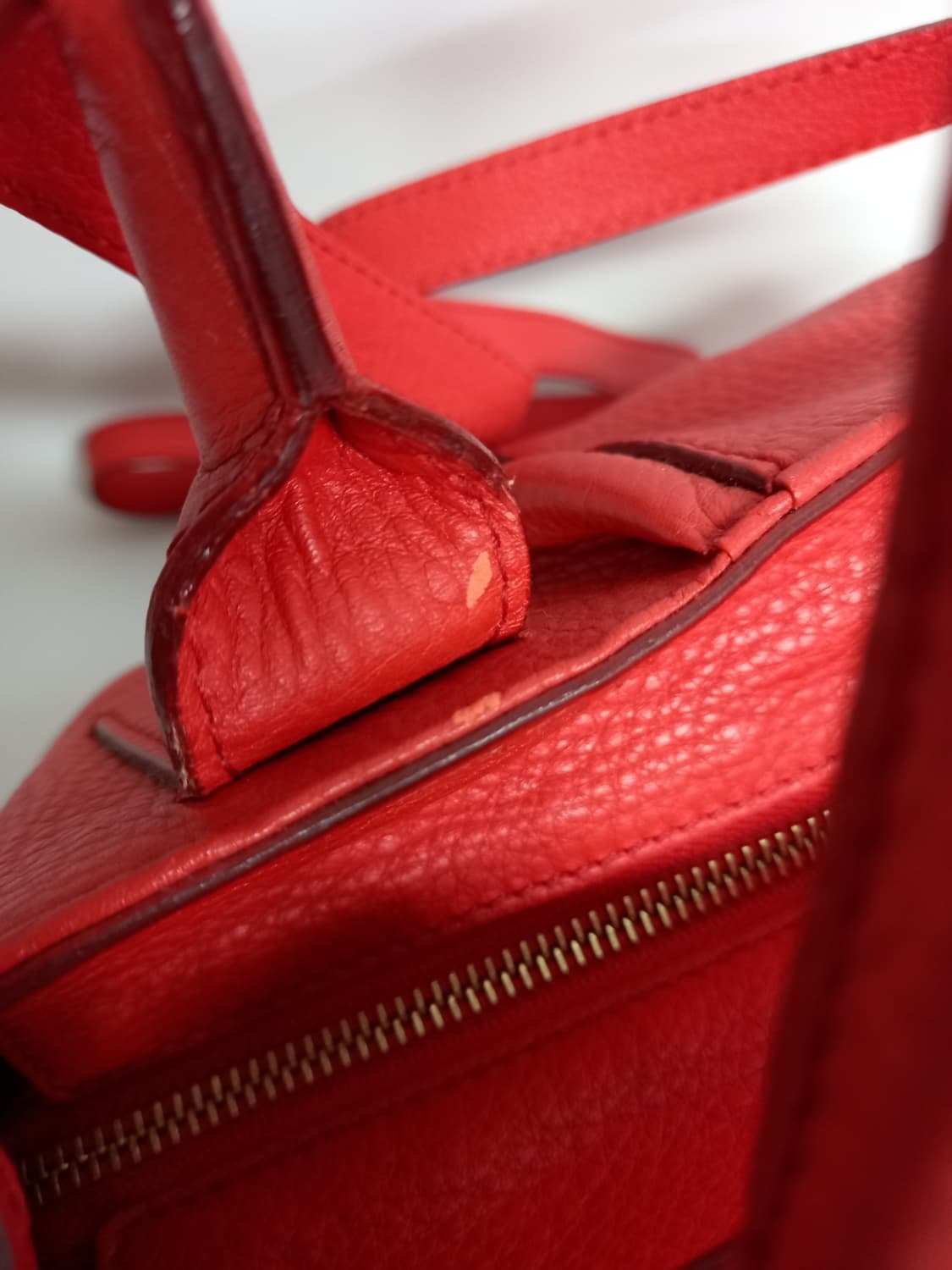 페레가모 ferragamo 주황 레더 간치니 토트겸숄더 상품이미지7