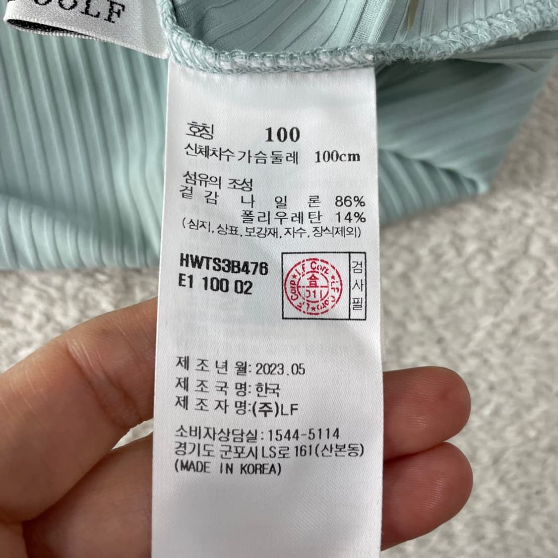 100 헤지스 여성 골프 신형 반팔카라티 상품이미지8