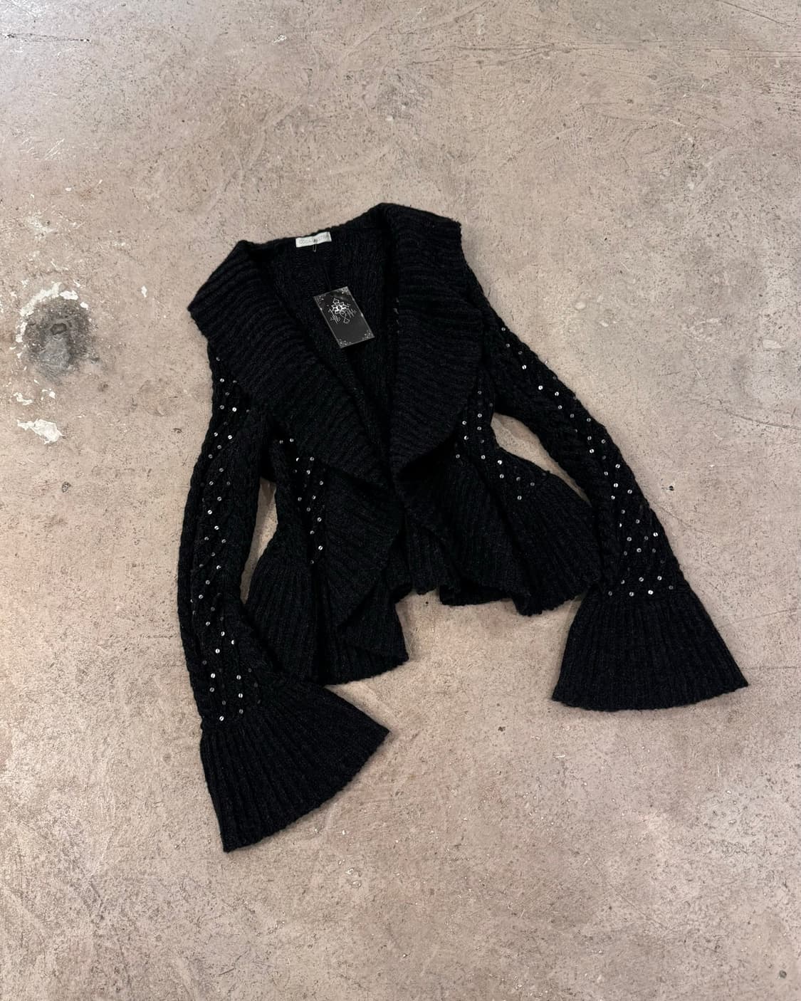 스팽글 포인트 오픈가디건 상품이미지4