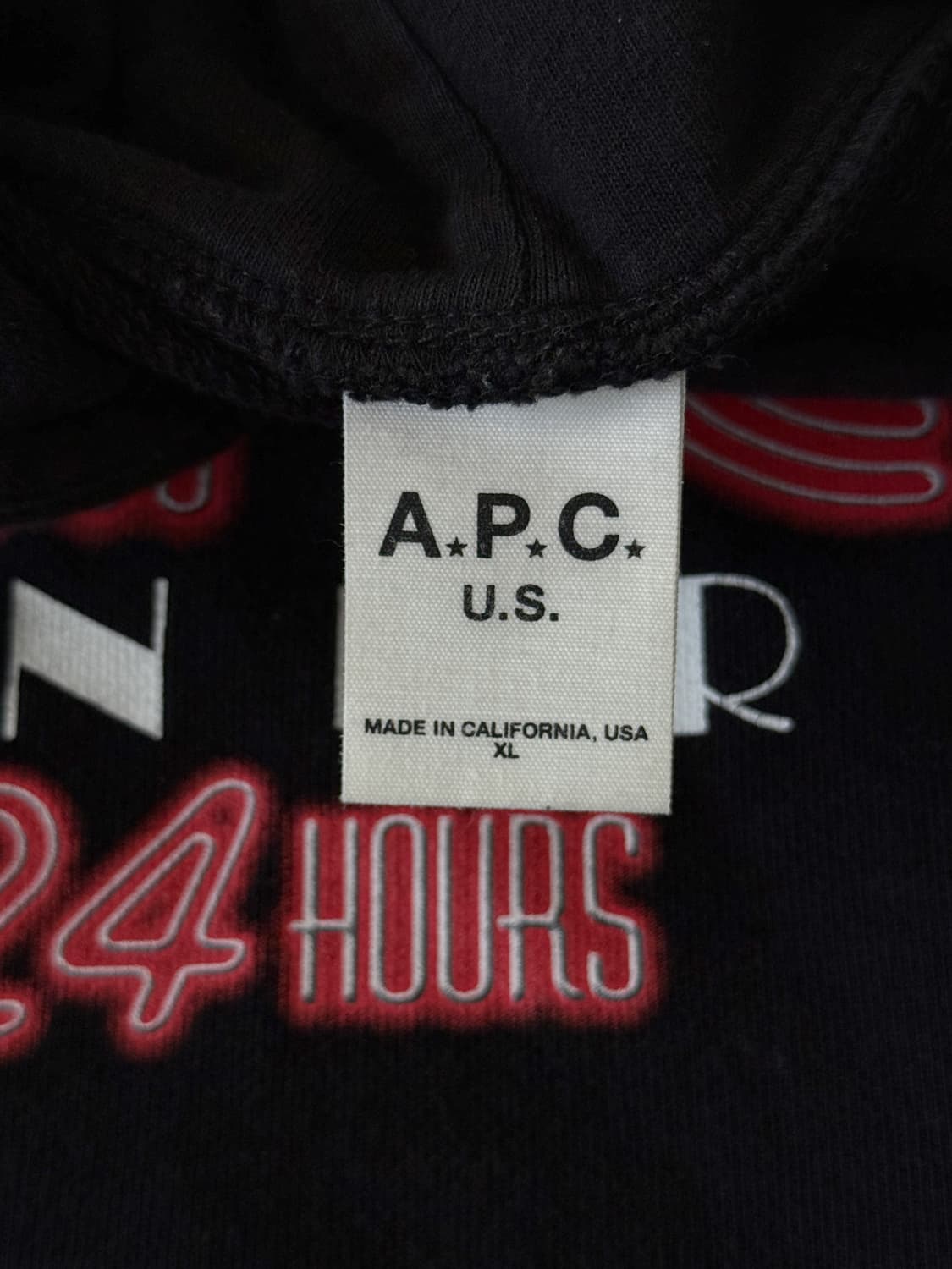 아페쎄 루즈핏 다이너 그래픽 로고 스웻 후드 상품이미지4