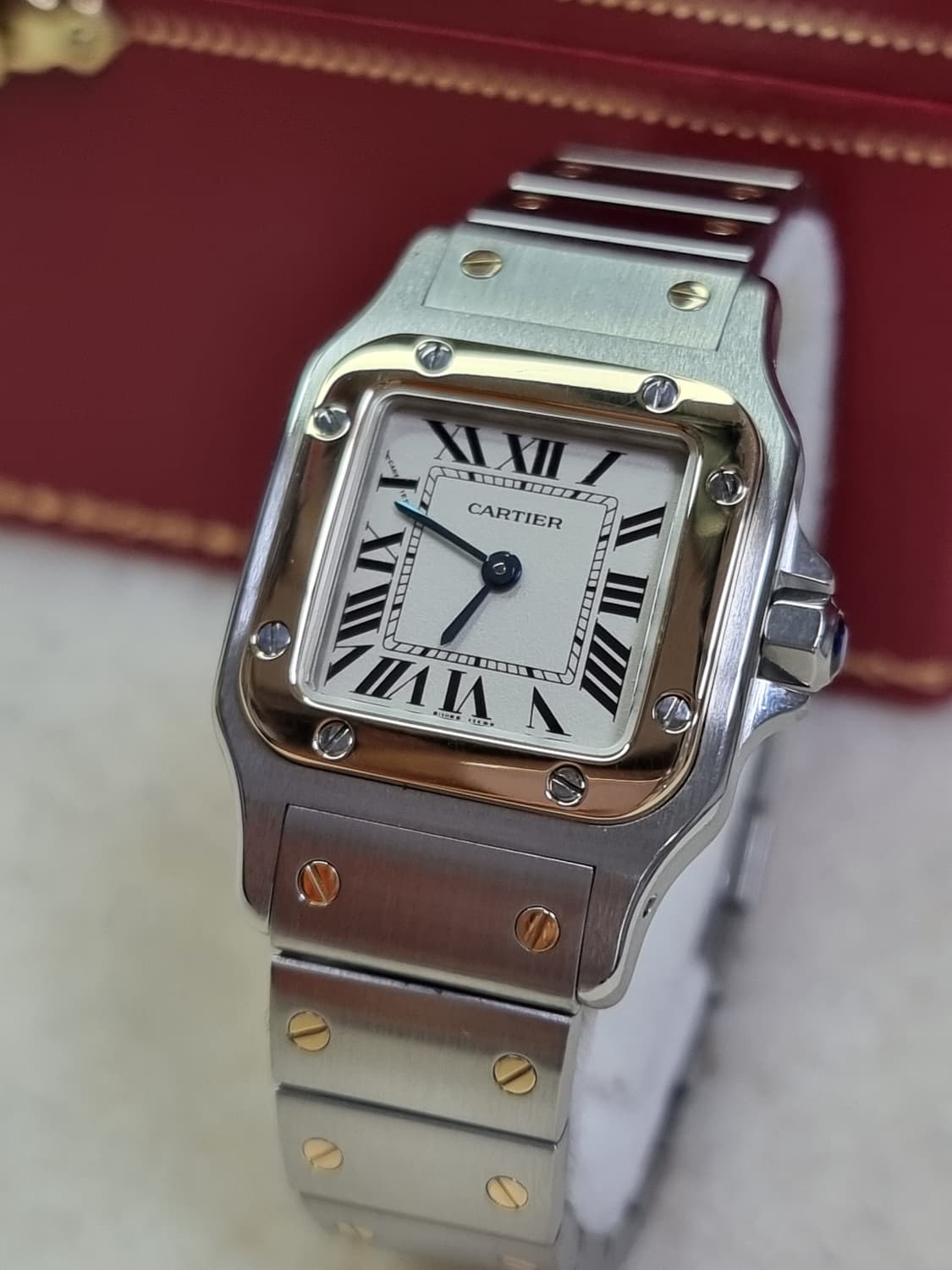 까르띠에 산토스 갈베 18K 콤비 쿼츠 스몰 여성시계 2010년 상품이미지2