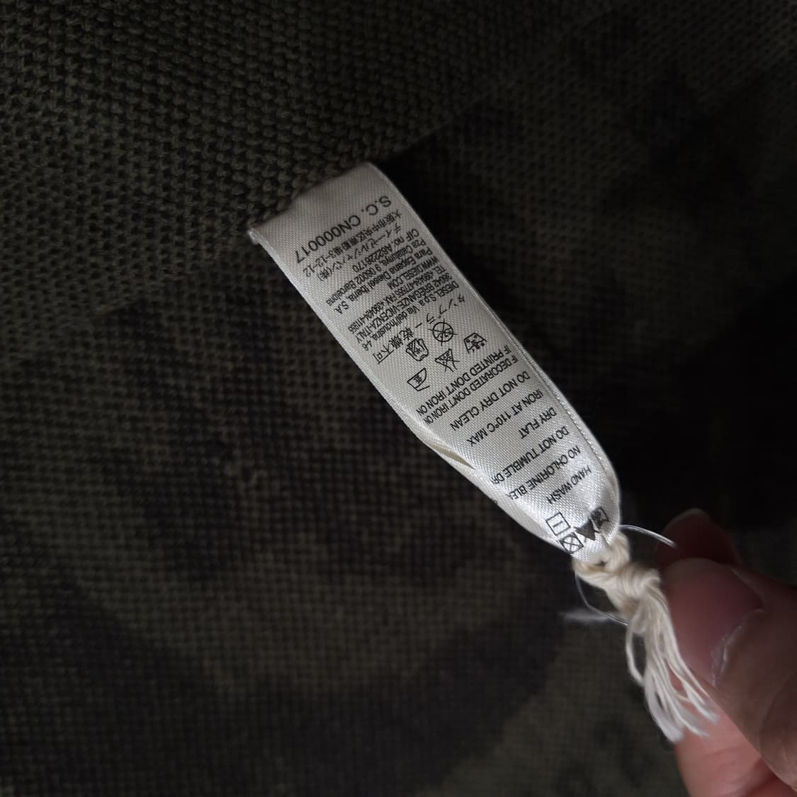 DIESEL 디젤 카키 브레이브맨 스펠아웃 로고 머플러 목도리 새상품 상품이미지8