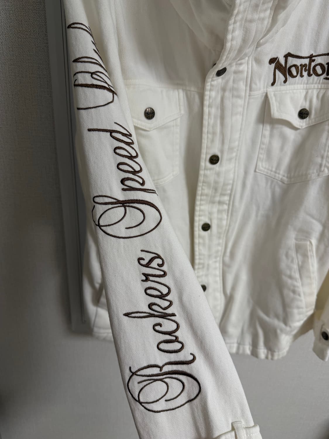 norton vintage 자수 하이넥 자켓 상품이미지4