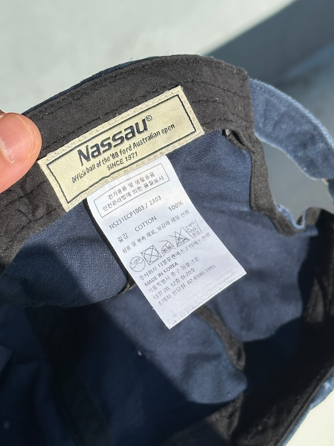 [F] 나쏘 로고 네이비 볼캡 모자 상품이미지6