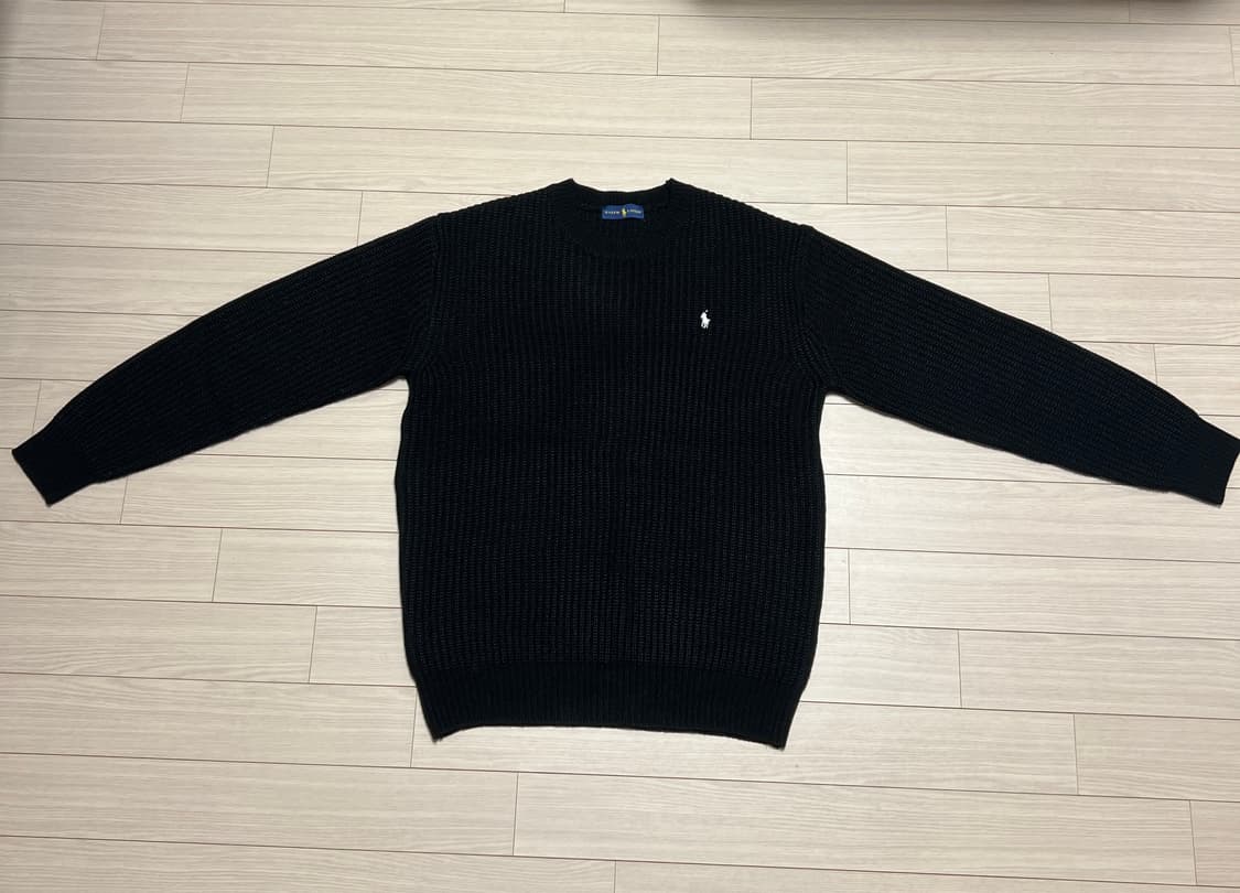 랄프로렌 와플 니트 스웨터 블랙 / 클래식로고 상품이미지2