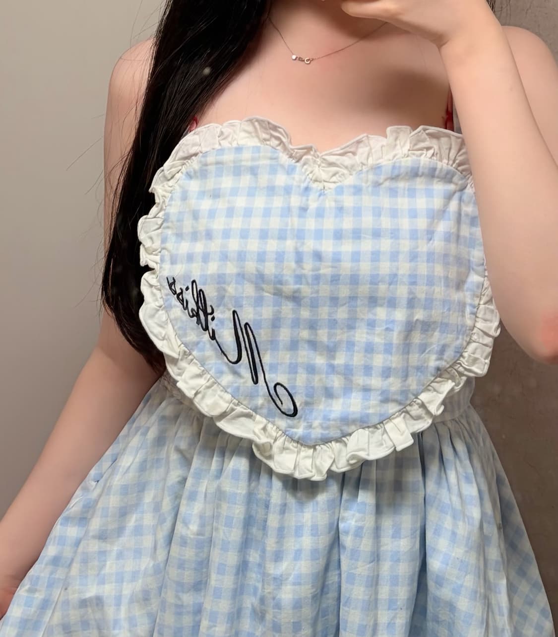 스완키스 메이드 갸루 체크 원피스 상품이미지1