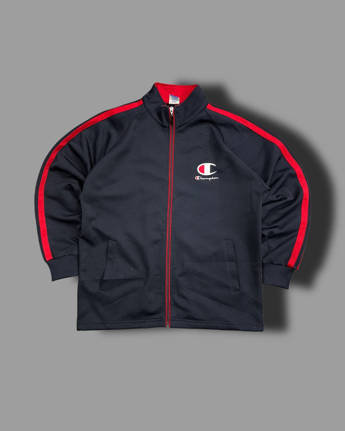 챔피온 빅로고 레드 네이비 트랙탑 져지 160 상품이미지4