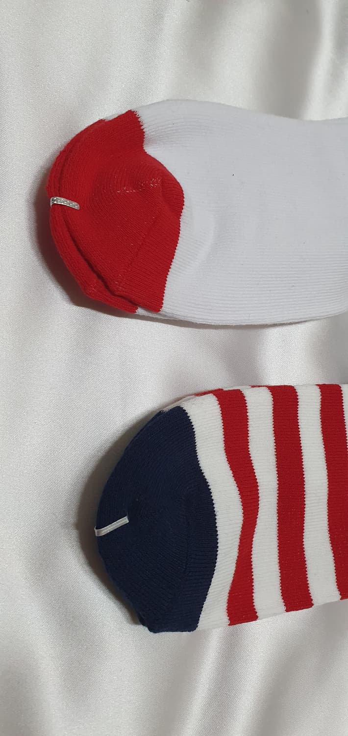 화이트 레드 네이비 반스 스트라이프 체크 스타 별 양말 상품이미지6