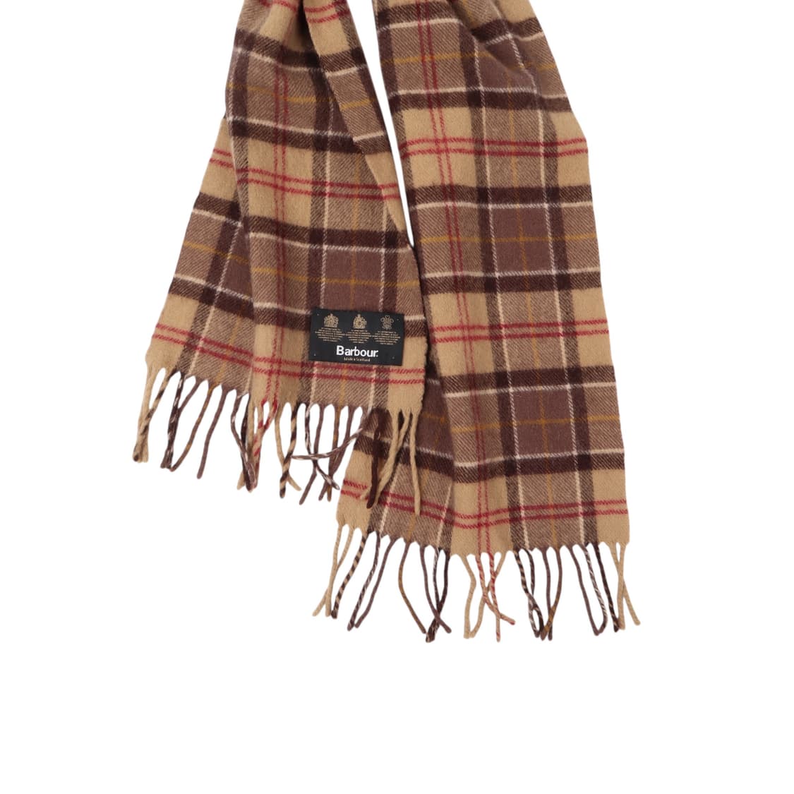 바버 베이지 체크 울 머플러 상품이미지3