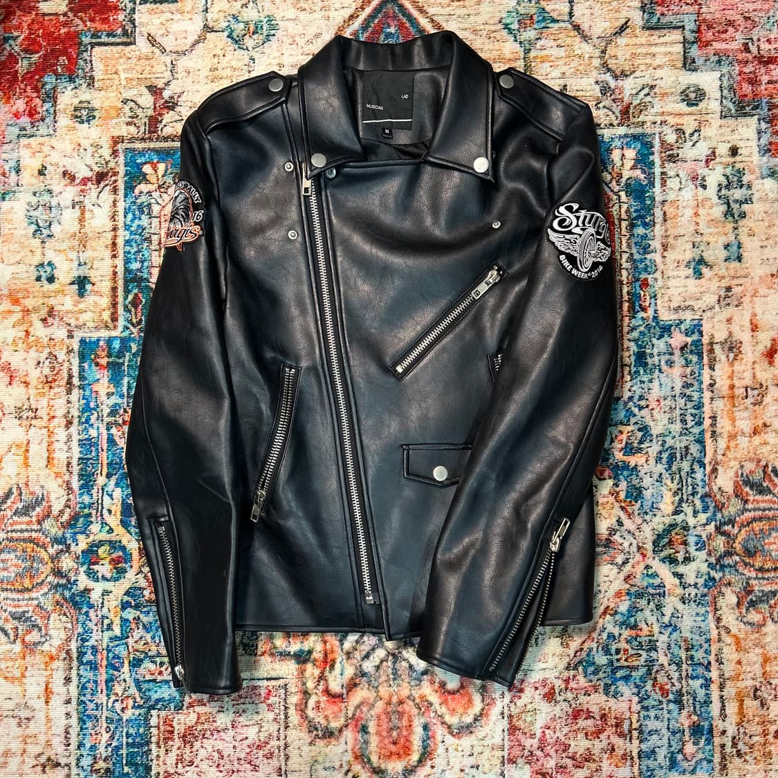 [M] 라드 뮤지션 견장 레더 자켓(샘플판) 상품이미지1