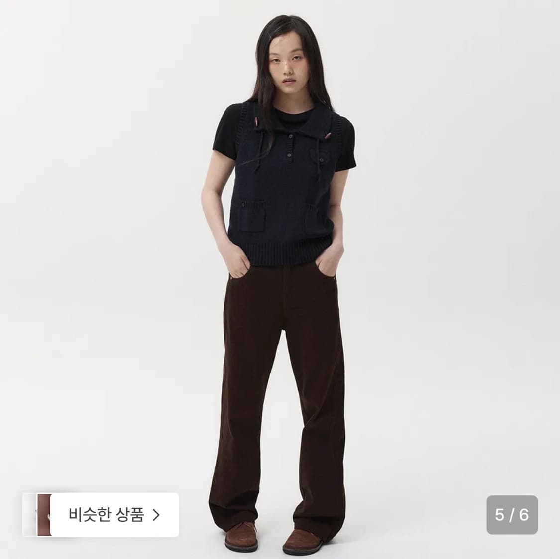 새상품) 오헤시오 포켓 니트 베스트 상품이미지3