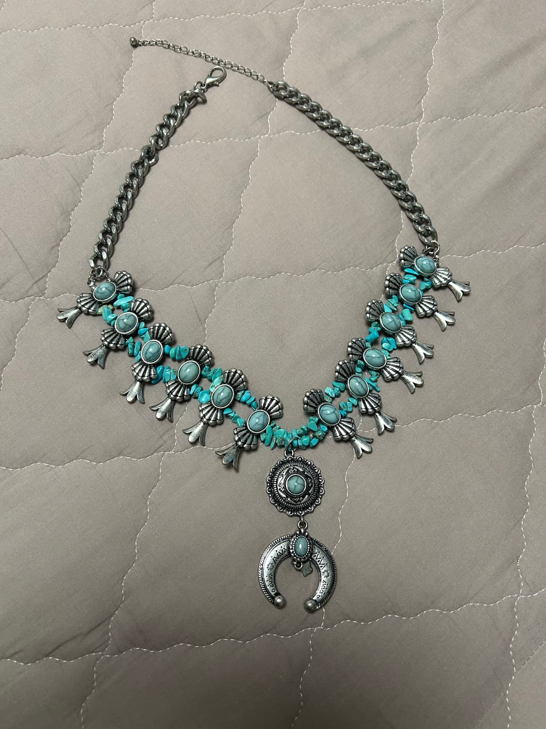 나바호 네이티브 아메리칸 인디언 목걸이 빈티지 터키석 목걸이 상품이미지1