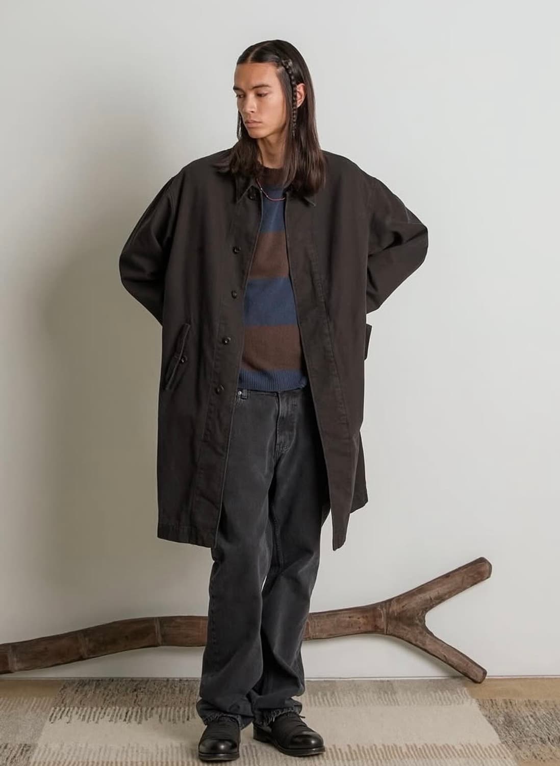 8DIVISION 세미 플레어핏 데님 워시드블랙 상품이미지2