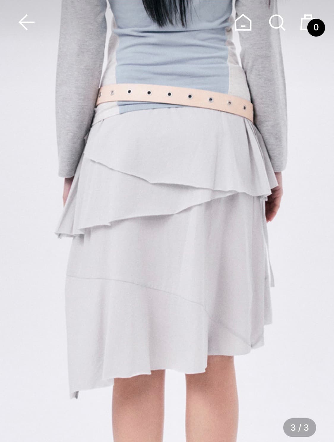 할로미늄 3 LAYERS SKIRT / LIGHT GRAY 상품이미지3