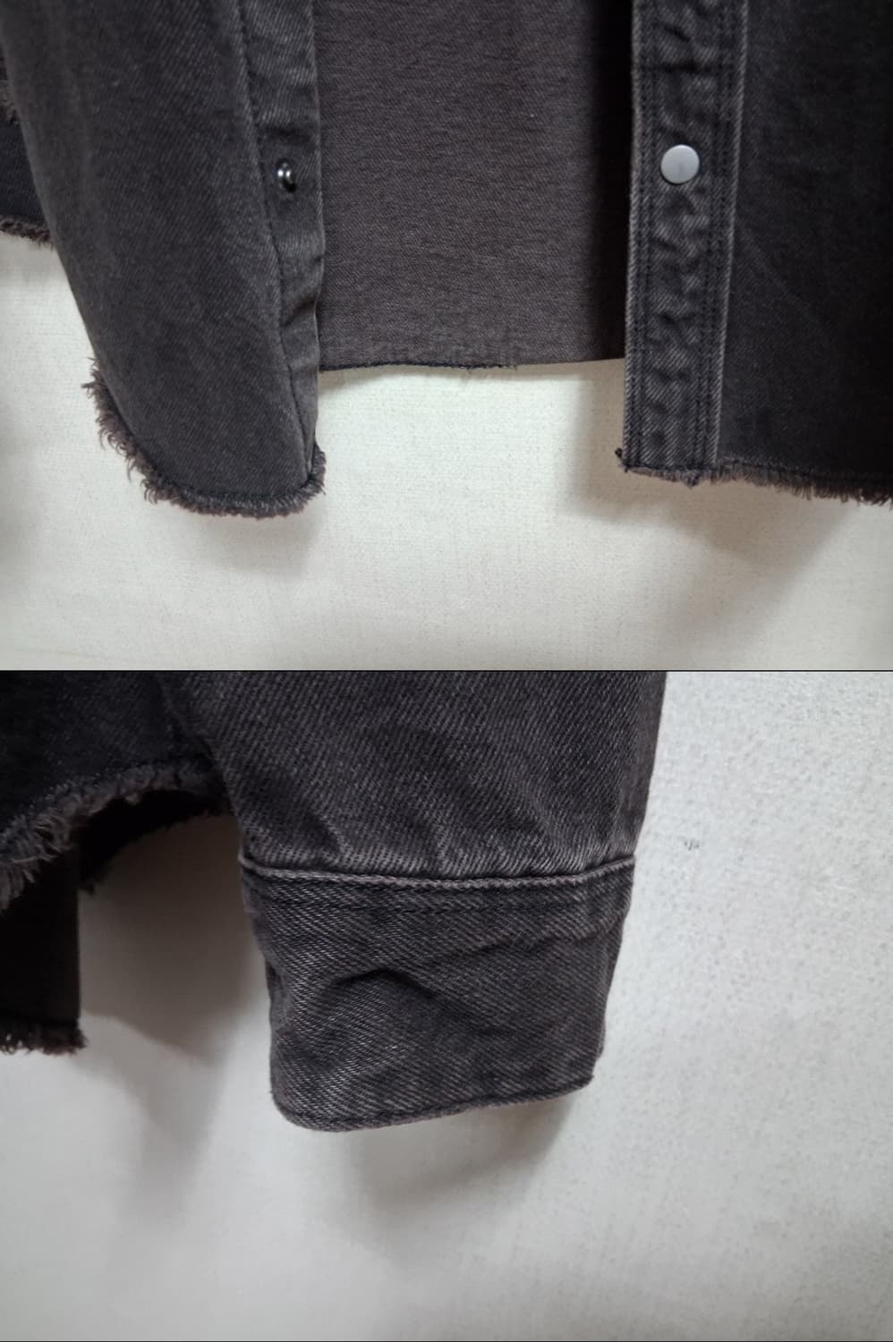 자라 데미지 데님남방 두꺼운데님셔츠 95  상품이미지5