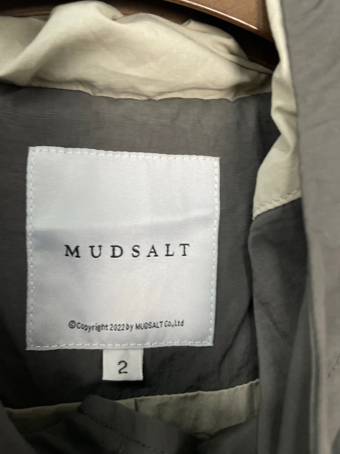 머드솔트 나일론 그레이 후드 코트 H2087 상품이미지7