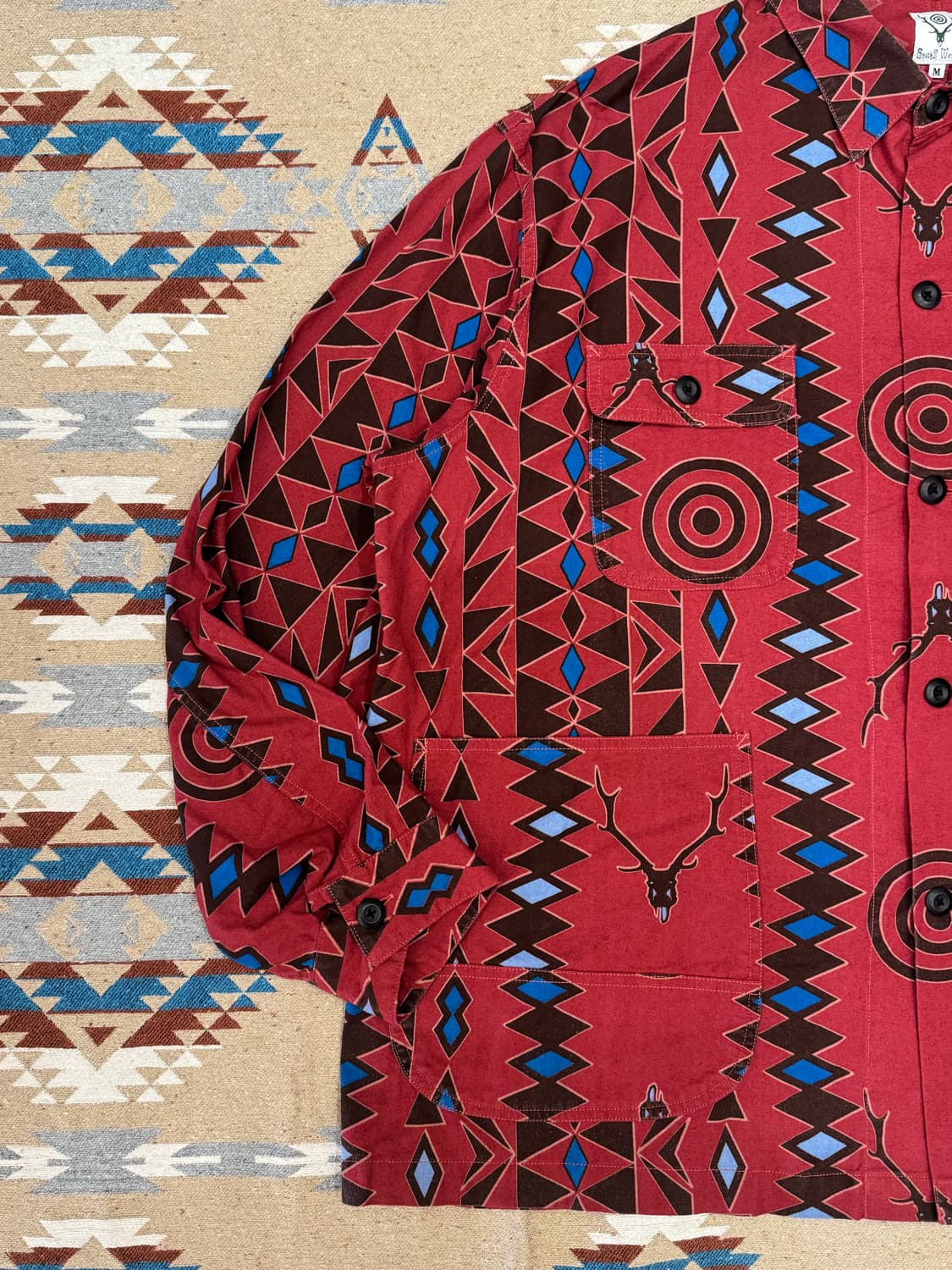 [M][100-105] 남이서팔 헌팅 플란넬 커버올 레드  상품이미지2