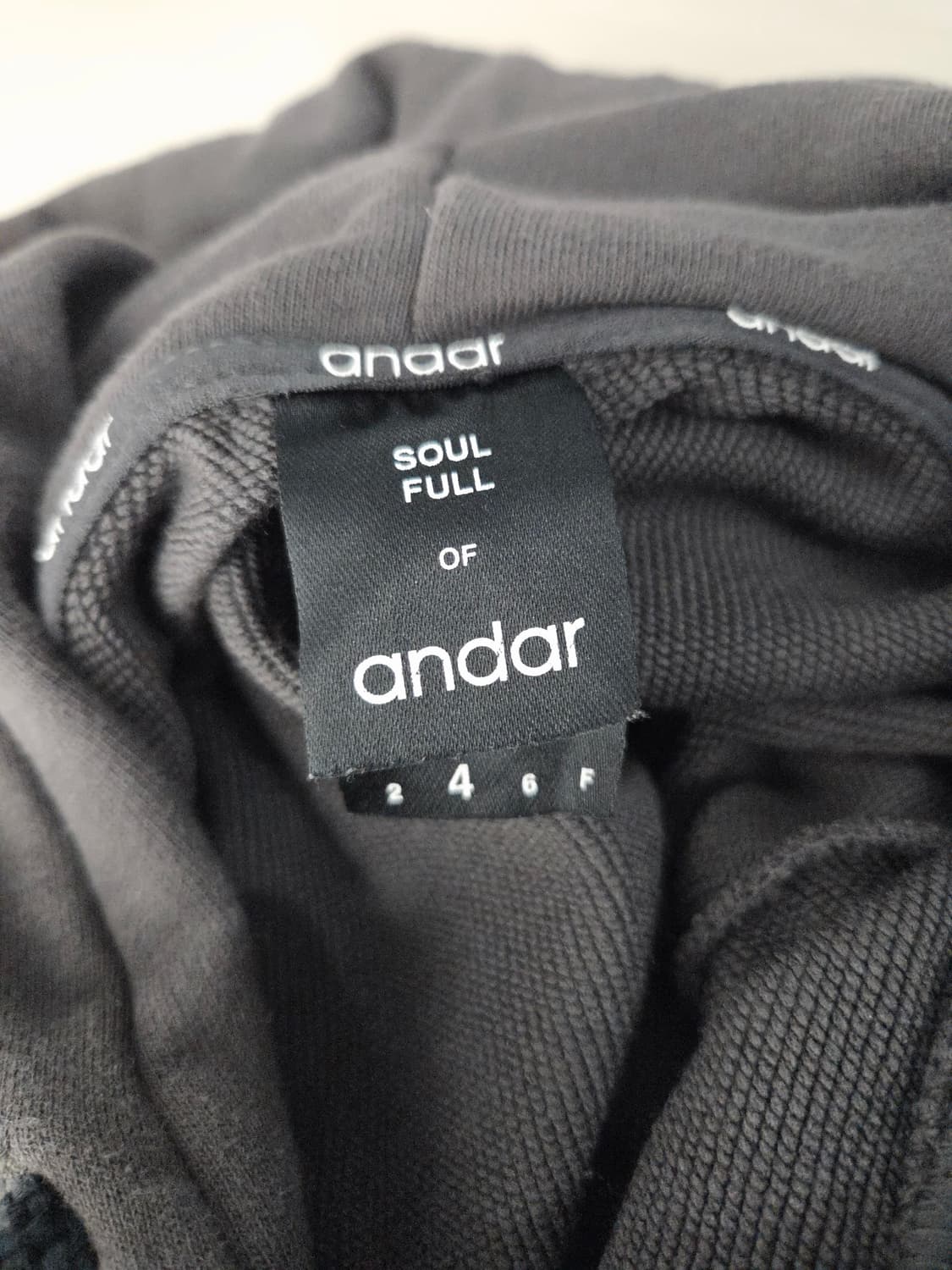 안다르(andar) 소울 풀 오버핏 롱 후드티 상품이미지7