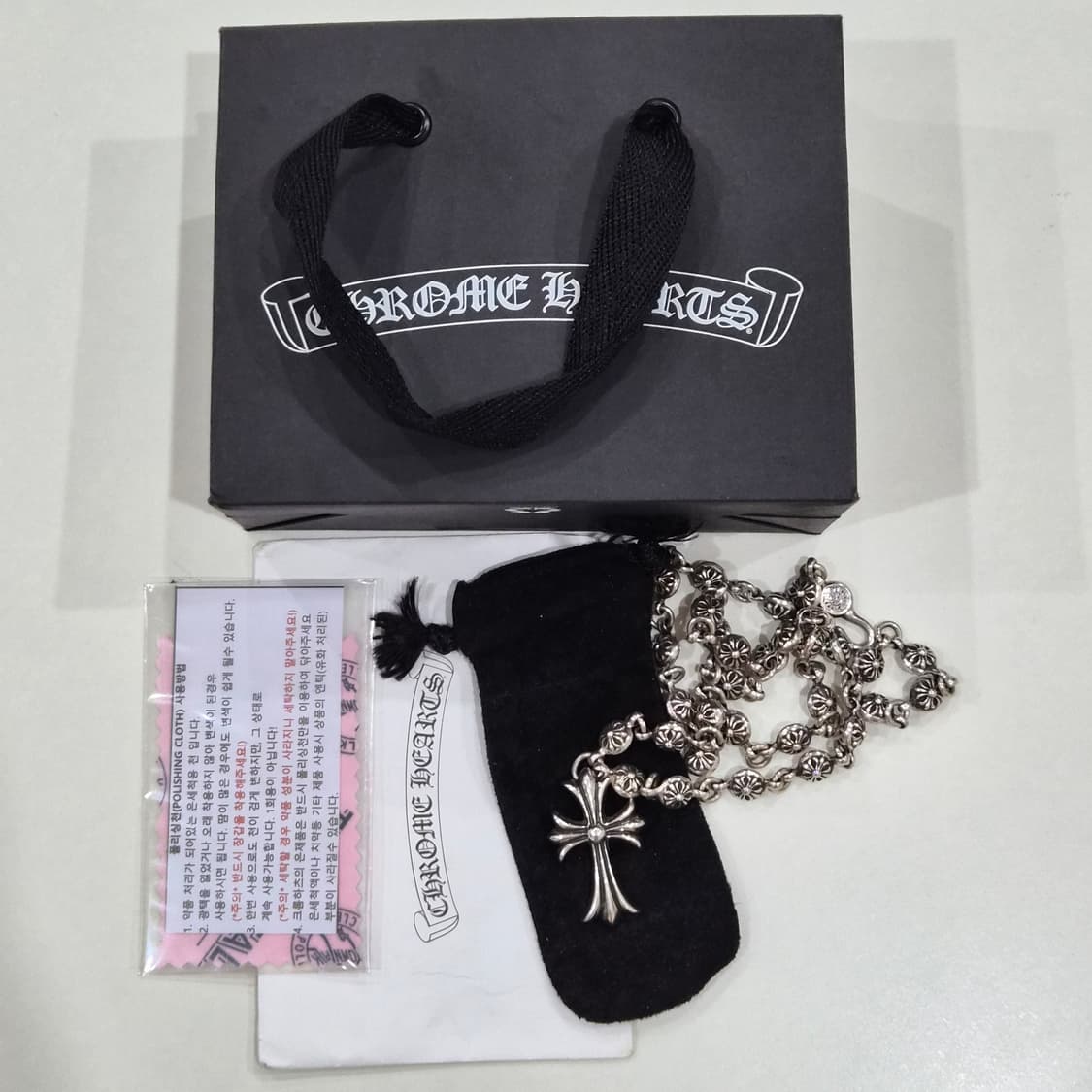 크롬하츠 스몰크로스+크로스볼목걸이 24인치 상품이미지1