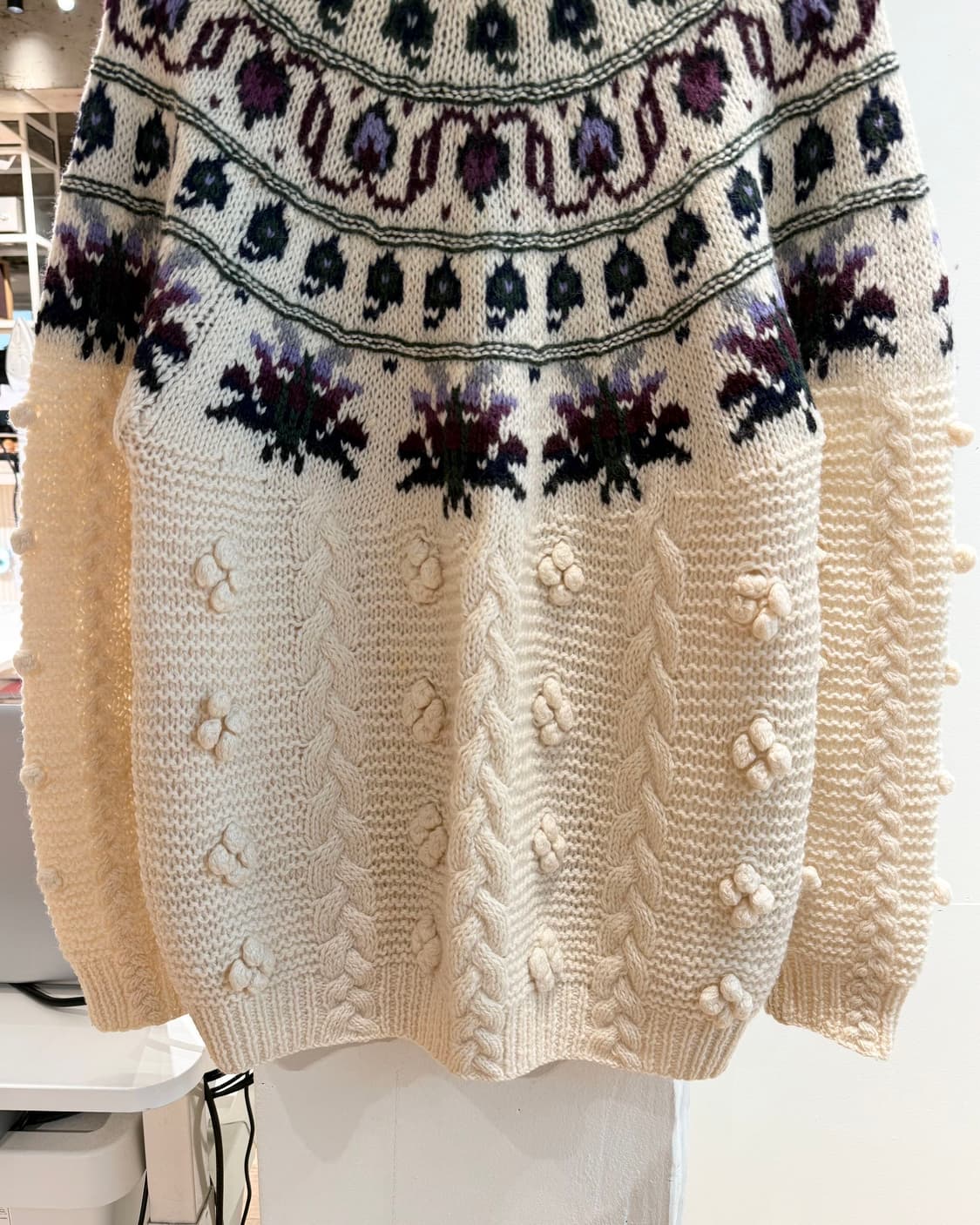 울리치 아이보리 노르딕 울 니트  상품이미지6