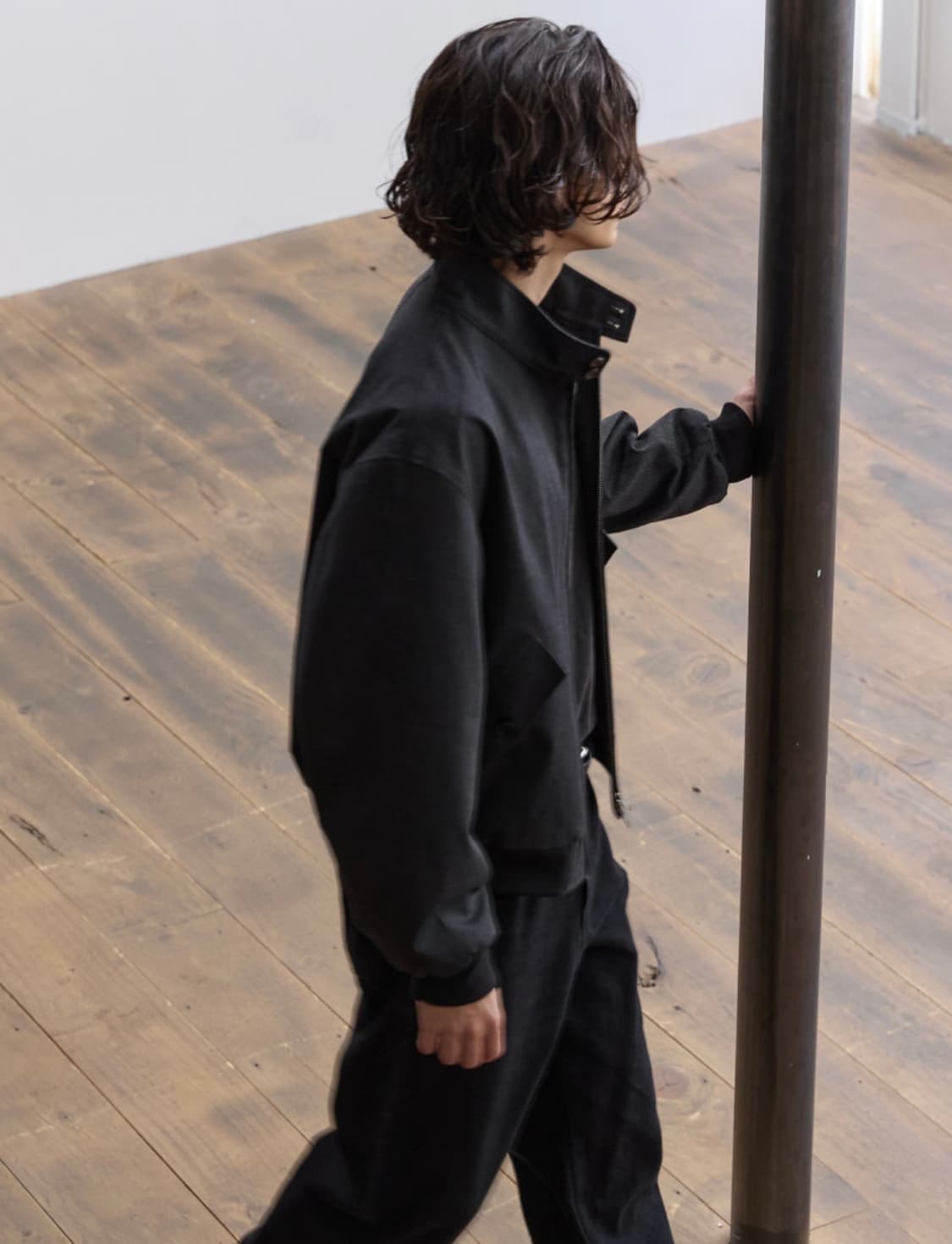 [M] 애습 해링턴 자켓 차콜 그레이 상품이미지2